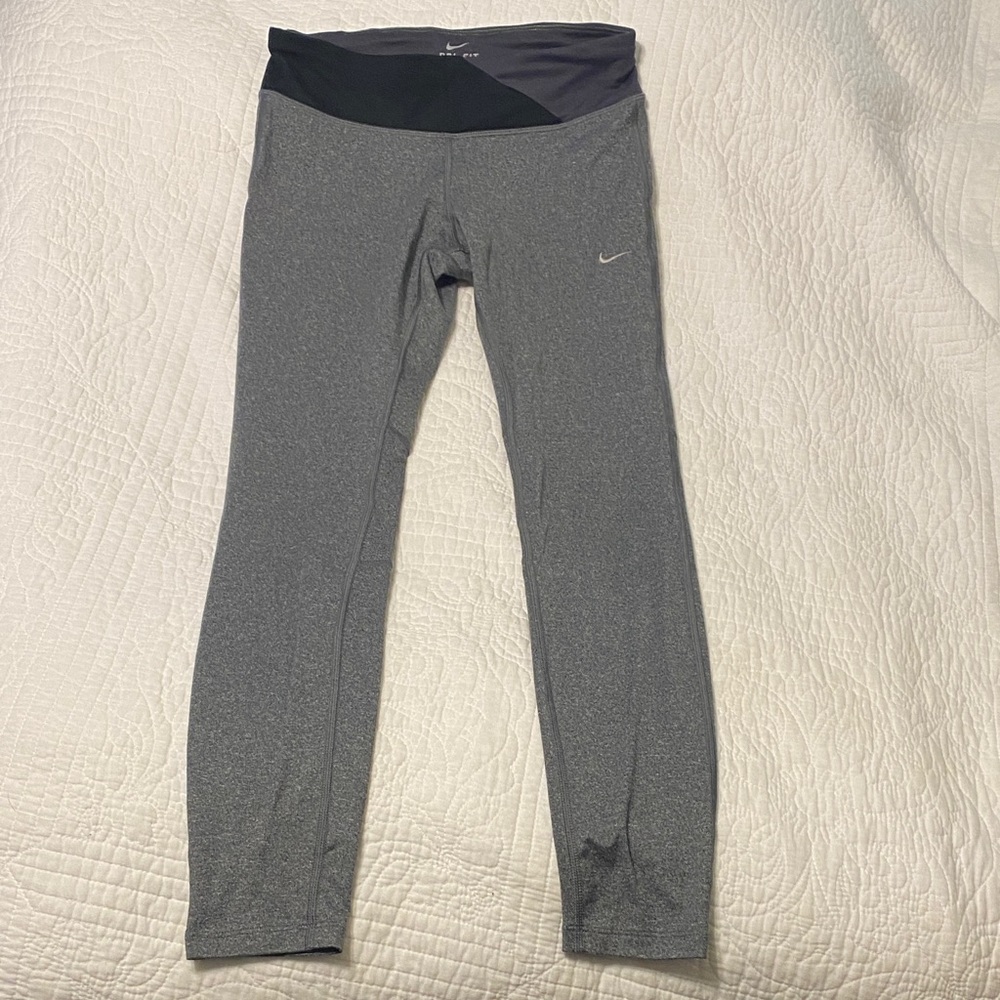Nike Gray and Black Leggings